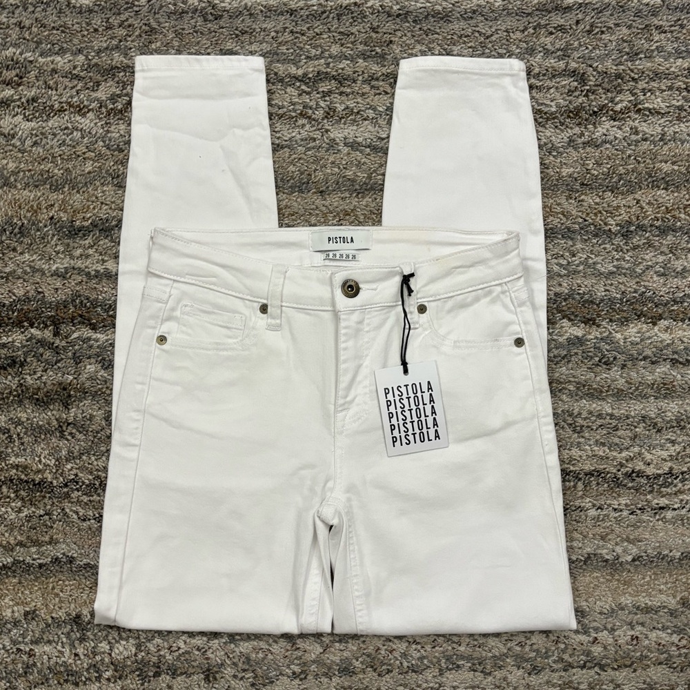 Pistola Mid Rise Ankle Skinny Jeans Sz 26 NWT | Pistola White Skinny Jeans NEW *